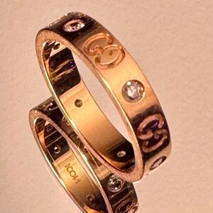 Gucci Icon Ring 18K Rose Gold w/ Diamonds